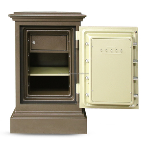 Big <b>Safes</b> Box WELKO BOB750 <b>Key</b> <b>Lock</b> Long Led Brown Stainless Steel Fireproof Anti-theft - Product Image 2