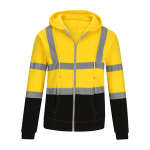 Vêtements de travail d'hiver haute visibilité OEM ODM en gros pour hommes, gilet de sécurité imperméable, respirant, en coton, avec LED clignotante, haute qualité - Product Image 4