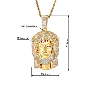 Pendentif Lion en Diamant de Synthèse Certifié, Argent 925, Léger, Tête de Lion Sertie de Diamants, Bijou de Luxe pour Homme - Product Image 5