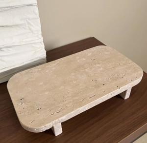 Bandeja Rectangular Elevada de Mármol de Lujo, Soporte de Exhibición de Piedra, Centro de Mesa para Café, Tabla de Servir para Cocina y Hogar - Product Image 2