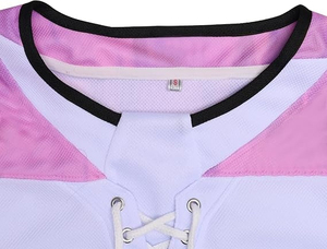 Jersey de Hockey sobre Hielo Personalizado con Cuello Ajustable con Cordones, Uniforme de Hockey con Impresión por Transferencia de Calor para Hombre/Mujer, Práctica y Juego - Product Image 2