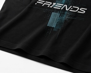 Camiseta Negra de Manga Corta para Hombre con Estampado Geométrico, Cuello Redondo, Corte Regular Informal, Jersey de Algodón Transpirable - Product Image 5