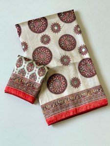 Sari de Seda Royal Kanch Utsav Dola, Sari Maharani con Tejido de Espejo, Sari Imperial Jari Bloom, Sari de Seda Kanch Kalakriti - Product Image 1