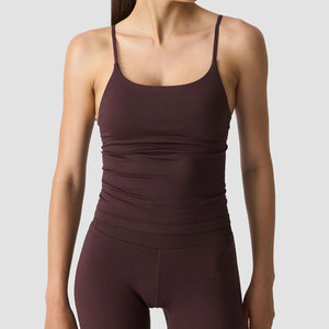 Camiseta Deportiva de Compresión Alta para Mujer, Ajustada al Cuerpo, Elástica en 4 Direcciones, de Color Sólido, Secado Rápido y Ecológica - Product Image 1