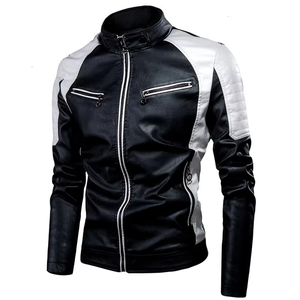 Veste en cuir vintage décontractée personnalisée pour homme, tenue pour la saison froide, veste de motard tendance par MIANBRO ENTERPRISES - Product Image 1