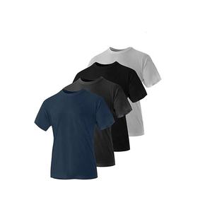 Camisetas de manga corta de cuello redondo de algodón liso para hombre de alta calidad con estampado de logotipo personalizado transpirable de secado rápido al por mayor informales regulares - Product Image 6