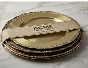 Stylish Metal Serving Plate Eco-Friendly Creative Food Charger for Weddings Events Parties Home Kitchen Use Accessory - Product Image 4