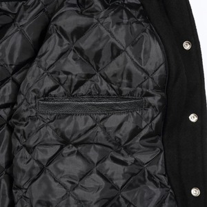 Chaquetas de Invierno para Hombre de Alta Calidad, Estilo Letterman, de Lana, Resistentes al Viento, con Cierre de Botones de Cuerno, Logotipo Personalizado, Teñidas, Cómodas - Product Image 6