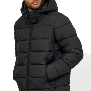 Chaqueta Acolchada Impermeable con Cremallera, Estilo Urbano, Cuello Alto, con Capucha, Unisex, para Invierno, Venta al Por Mayor - Product Image 3