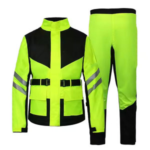 Combinaison de moto pour homme, manches longues, blocs de couleur, coupe-vent, réfléchissante, polyester, toutes saisons, vêtements de course - Product Image 1