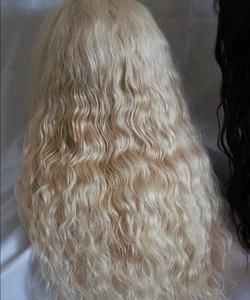 Perruques en cheveux humains blonds 613, perruque frontale en dentelle HD transparente 13x4, pré-épilée, ondulée, en cheveux vierges - Product Image 3