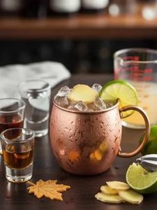 Copper hammered mug set for elegant festive cocktail culture hammered finish metal <b>cups</b> durable <b>reusable</b> serving mugs - Product Image 6