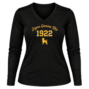 Camiseta de Manga Larga para Mujer SGRHO, Sigma Gamma Rho, Logotipo Personalizado de la Hermandad Griega, Cuello Redondo, Algodón, Ropa de Moda al por Mayor - Product Image 1