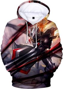 เสื้อฮู้ดดี้พิมพ์ลาย 3 มิติ ลายหุ่นยนต์อนิเมะ สำหรับผู้ชาย ทรงปกติ สวมใส่สบาย เหมาะสำหรับฤดูใบไม้ร่วง ผลิตจากผ้าโพลีเอสเตอร์ถัก 100% ระบายอากาศได้ดี - Product Image 5