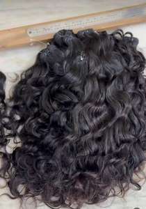 ผมต่อจากผมมนุษย์หยิกธรรมชาติแท้มัดสองชั้นนุ่มฟู - Product Image 3