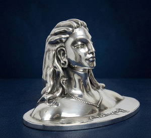 Ídolo Adiyogi de la marca Jaipur Metals, chapado en plata oxidada, hecho a mano. |   100% Latón |   5.5 X 3.5 X 3 cm |   55 g |   Regalo para el Hogar y Bodas - Product Image 5