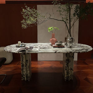 High Quality Calacatta Viola Customized Made Home Furniture Modern Decor Luxury Natural Marble Dining <b>Table</b> - Product Image 2
