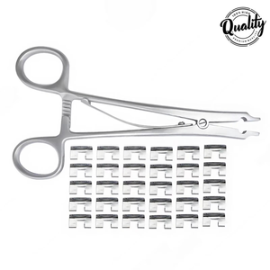 เครื่องมือผ่าตัดประสาทศาสตร์แบบแม่นยำ คลิปหนีบหนังศีรษะสแตนเลสสตีล Raney จำนวน 30 ชิ้น - Product Image 3