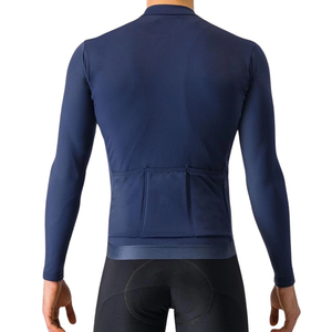 Maillot de cyclisme unisexe grande taille à manches longues, léger, respirant, avec fermeture éclair intégrale, col montant, coupe athlétique pour vélo de route - Product Image 2