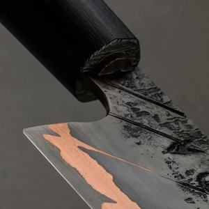 Jexmoo Custom Handmade chopping Stainless Steel Copper Cleaver <b>Knife</b> With Leather <b>Sheathe</b> with 14 Inch Blade Beautiful Handle - Product Image 3