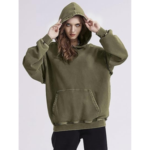 Sweat-shirts à capuche oversize vintage pour hommes, pulls délavés à l'acide pour couples, streetwear - Product Image 3