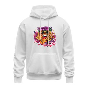 Sweat à capuche d'hiver 100 % coton imprimé numériquement sur mesure avec fermeture éclair, style vintage, coupe oversize, motif toile d'araignée unie - Product Image 1