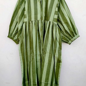 Lightweight <b>Boho</b> Striped Floor-Length A-Line Breathable <b>Dress</b> Casual <b>Summer</b> Sundress Sleeveless Pure Cotton Outfit Women - Product Image 3