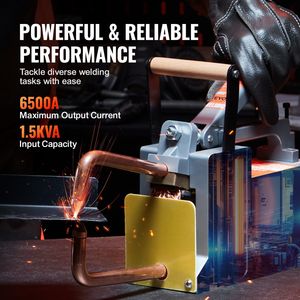เครื่องเชื่อมแบบจุดขนาด1/8นิ้วแบบพกพาความสามารถในการรับ1.5KVA แบบใช้มือจับหัวเชื่อมสำหรับแผ่นโลหะแผ่นอลูมิเนียมเหล็กคาร์บอน - Product Image 3