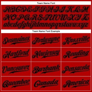 Maillot de softball personnalisé rouge et noir pour femme, respirant, anti-humidité, tenue de sport professionnelle pour équipe, uniforme de jeu athlétique en gros - Product Image 4