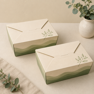 Boîte d'expédition rectangulaire personnalisable en carton avec motif poisson, emballage alimentaire écologique, impression offset quadricolore - Product Image 4