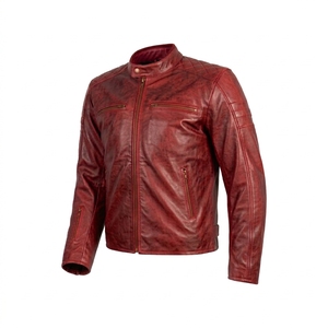 Veste en cuir vintage décontractée authentique pour hommes avec col à revers, manteaux chauds pour tous les jours, veste en cuir pour hommes la plus vendue - Product Image 1