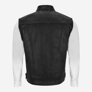 Chaleco de Cuero Personalizado al por Mayor para Hombre, Talla Grande, Ropa de Invierno, Diseño Holgado, Estilo Urbano, Transpirable, Impermeable, Nuevo Estilo - Product Image 6