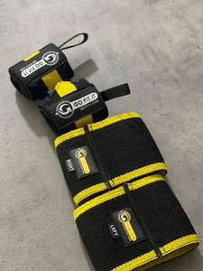 Bandes de maintien pour poignets avec manchette de compression en néoprène et sangle élastique en forme de 8 pour la musculation et l'haltérophilie - Product Image 3