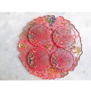 Nouveauté Plateau polyvalent en résine orange avec motif en marbre Plat de service élégant pour la maison et la table à manger pour la fête - Product Image 2