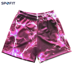 Custom Logo Wholesale Plain Dyed Sublimated Printed Eco-Friendly Quick Dry Breathable Mid Elastic 3 Inch Men <b>Mesh</b> <b>Shorts</b> - Product Image 6