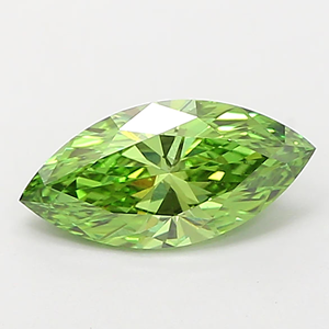 Diamante verde de corte marquesa de lujo, cultivado en laboratorio, para la elaboración de joyas. - Product Image 1
