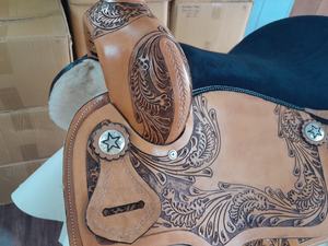 Silla de Montar Occidental Portátil de Alta Calidad a Precio de Mayoreo, Arnés Indio de Cuero, Silla de Doma Occidental Duradera - Product Image 6