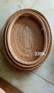 Vietnam factory supplying rattan <b>tray</b> <b>basket</b> for bulk export and overseas distribution with stable output - Product Image 2