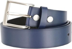 Cinturón de Cuero de Grano Completo de Primera Calidad al por Mayor con Orificios de Tamaño Ajustable y Hebilla de Aleación para Ropa de Moda o de Trabajo para Hombre - Product Image 3