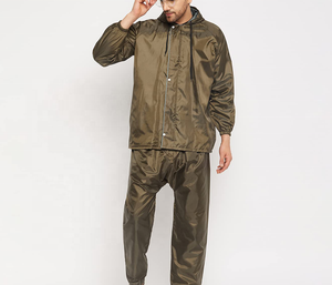 100%Polyester Reversible Plus Size Reflective Waterproof Raincoat <b>Jacket</b> Men Outdoor Activities Hiking Camping Solid Pattern - Product Image 4