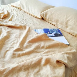 Flax Linen Fabric Linen Bedding Set for Hotel 100% Linen <b>Sheet</b> Queen Size Bedding Sets - Product Image 2