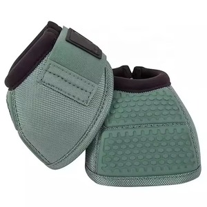 Botas de protección para caballos de alta calidad con cuero Raksin y material de neopreno, ajuste perfecto para los pezuñas, botas de protección para equitación - Product Image 1