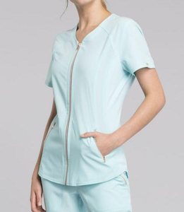 Nouveau design léger, taille et logo personnalisés, haut de gamme, haut de blouse à manches courtes pour femmes, boutons, poches, usage hospitalier, personnel médical - Product Image 1