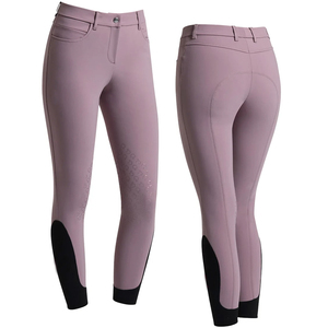 Pantalons d'équitation pour femmes, culottes d'équitation en silicone, collants d'équitation, vêtements d'équitation avec poche zippée, logo en silicone, pantalons d'équitation - Product Image 3
