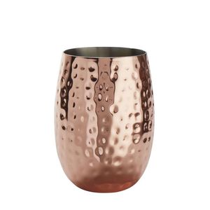 Vaso de Cobre Vintage con Diseño Floral y de Aves en Relieve, para Beber en Casa o en la Cocina, Tradicional y Reutilizable - Product Image 5
