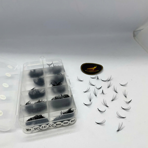 Mixed Length Korean PBT Lash Cashmere Premade Fans Loose Base Whispie Lash Extensions Premade Individual Eyelashes Custom Box - Product Image 6