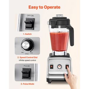 Robot da Cucina Multifunzione Professionale da 85 oz 1400W per Frullati (Spina UK/US) - Product Image 5