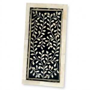 Exclusive Handmade Bone Inlay Round Coffee Table Accent <b>storage</b> <b>Tray</b> with Timeless Mosaic Craftsmanship for Elegant Home - Product Image 5
