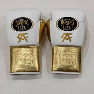 NO BOXING NO LIFE Ensemble de boxe Premium en cuir de vachette blanc et or, comprenant des gants, un protège-tête et une protection inguinale, léger, écologique et gratuit - Product Image 4