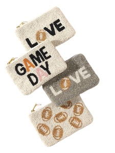 Handmade Vegetable Design Beaded Embroidery coin <b>pouch</b> With mini zipper bag ladies <b>make</b> <b>up</b> bag Cute Fancy High Quality beaded - Product Image 4